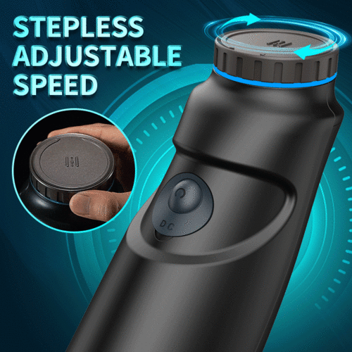 Yayo - Black Stepless Adjustable Speed Thrusting Twisting Male Masturbation Cup