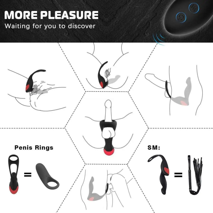 3-in-1 Remote Control Prostate Milker with a Penis Massager