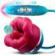 Sex Toy Vibrator 3in1 Big Mouth-Shaped Vibrator with 9 Tongue Licking & 6 Thrusting G Spot Adult Games Nipple Massager Licking Stimulator for Women Man Couples