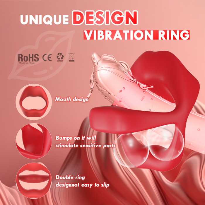 Edenlegend™ Flame Ring – 9 Vibration Modes Cock Ring, Silicone + ABS, App-Controlled & Customizable