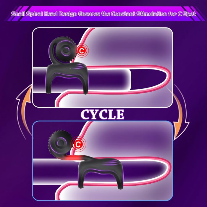 Edenlegend™ Thunder Ring – 10-Mode Dual-Motor Vibrating Silicone Cock Ring, Standalone Version