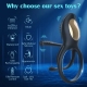 Edenlegend™ Surge Ring – 10-Mode Dual-Motor Vibrating Cock Ring, Remote Version, Silicone + ABS