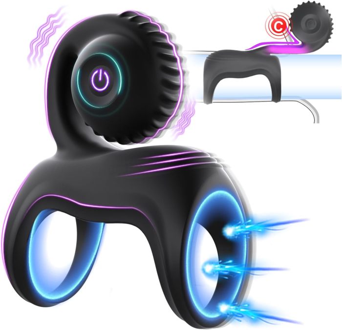 Edenlegend™ Thunder Ring – 10-Mode Dual-Motor Vibrating Silicone Cock Ring, Standalone Version