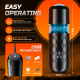 Edenlegend™ StormRide – APP-Controlled Thrusting & Rotating Masturbator, 7+1 Modes, Black & Blue, with Suction Base