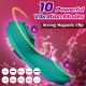 Edenlegend™ ShellKiss – 10-Mode Magnetic Wearable Shell Vibrator, APP Version, Red / Green, IPX7 Waterproof