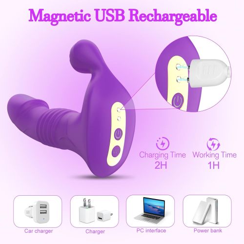 Edenlegend™ Pulse Plug – 10-Mode Dual Vibration & Thrusting Anal Plug, App + Remote Control, IPX6 Waterproof