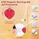 Edenlegend™ HeartCharm – 10-Mode Vibrating Heart Pendant, APP / Remote Version, Red, IPX7 Waterproof