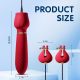 Edenlegend™ Rose Tease – 2-in-1 Vibrating Rose Wand with Electric Nipple Clamps, 10 Modes, IPX7 Waterproof