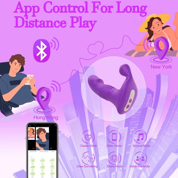 Edenlegend™ Pulse Plug – 10-Mode Dual Vibration & Thrusting Anal Plug, App + Remote Control, IPX6 Waterproof