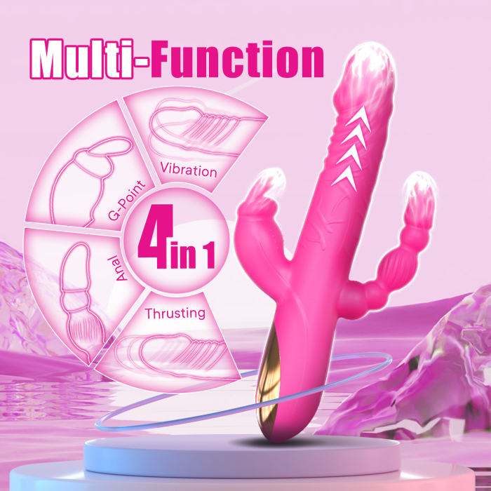 Edenlegend™ PulseThrust – 3-in-1 Vibrator with 10 Modes, Dual Vibration & Thrusting, IPX6 Waterproof