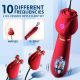 Edenlegend™ Rose Tease – 2-in-1 Vibrating Rose Wand with Electric Nipple Clamps, 10 Modes, IPX7 Waterproof