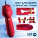 Edenlegend™ Rose Tease – 2-in-1 Vibrating Rose Wand with Electric Nipple Clamps, 10 Modes, IPX7 Waterproof