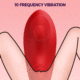Edenlegend™ StarMuse – 10-Mode Magnetic Wearable Vibrator, Red Liquid Silicone, APP / Remote Control, IPX7