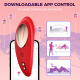 Edenlegend™ StarMuse – 10-Mode Magnetic Wearable Vibrator, Red Liquid Silicone, APP / Remote Control, IPX7
