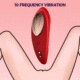Edenlegend™ StarMuse – 10-Mode Magnetic Wearable Vibrator, Red Liquid Silicone, APP / Remote Control, IPX7