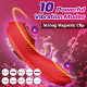 Edenlegend™ ShellKiss – 10-Mode Magnetic Wearable Shell Vibrator, APP Version, Red / Green, IPX7 Waterproof