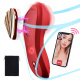 Edenlegend™ ShellKiss – 10-Mode Magnetic Wearable Shell Vibrator, APP Version, Red / Green, IPX7 Waterproof