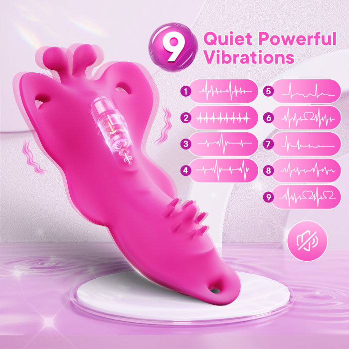  Edenlegend™ PinkFlirt – APP-Controlled Wearable Butterfly Vibrator, 10 Modes, Rose Red, IPX6 Waterproof  