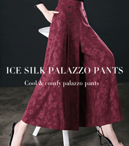 NEW LATEST DESIGNABLE ICE SILK PALAZZO PANTS COOL & COMFY PALAZZO PANTS