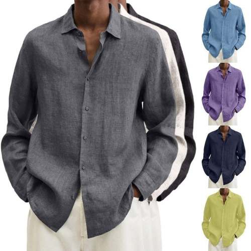 🔥BUY 2 FREE SHIPPING🔥2023 Men's cotton and linen Long Sleeve Shirt