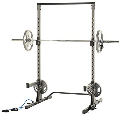 Clothink Barbell Holder J-Hook Power Rack Attachment Barbell Storage Fit 1 Hole for Power Cage 