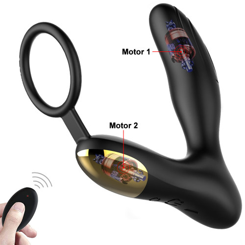 Prostate Massager Ⅰ（two motors vibrate）with cock ring lock