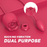 Rose toy G spot stimulator with egg vibrator,9 sucking & vibration modes