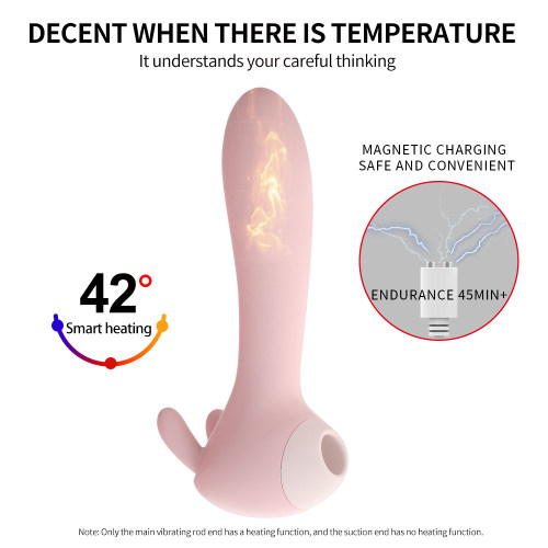 2 in 1 sucking vibrator，10-frequency vibration, 3-frequency suction