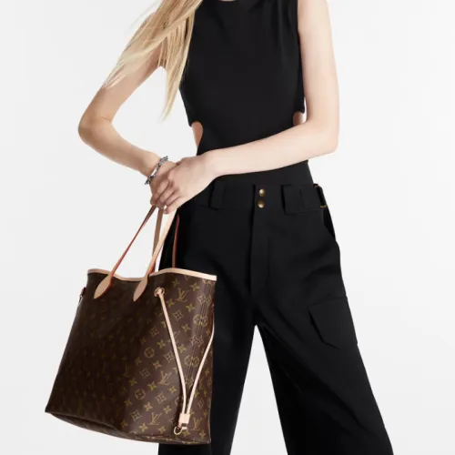Louis Vuitton M40990 Neverfull Women Bags Brown Size 32*29*17cm