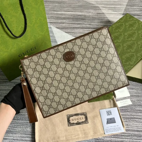 Gucci Pouch with Interlocking G Size 30.5*21*1.5cm Style 672953