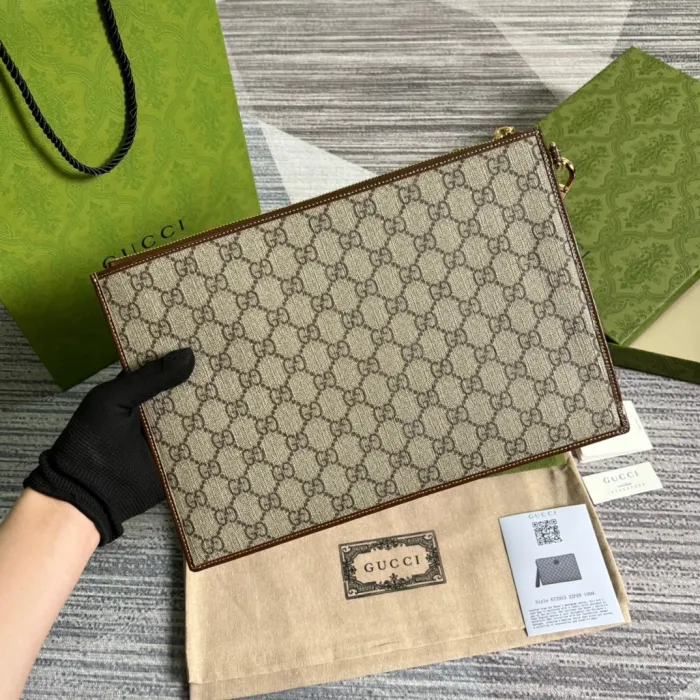 Gucci Pouch with Interlocking G Size 30.5*21*1.5cm Style 672953