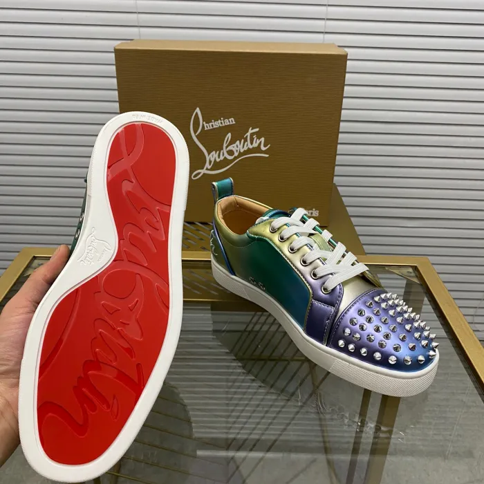 Christian Louboutin Louis Junior Spikes Sneaker Size 36-46  9-Color