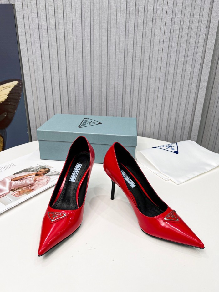 Prada Brushed Leather Pumps Size 35-41 8-Color