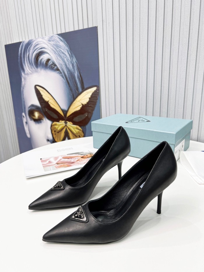 Prada Brushed Leather Pumps Size 35-41 8-Color