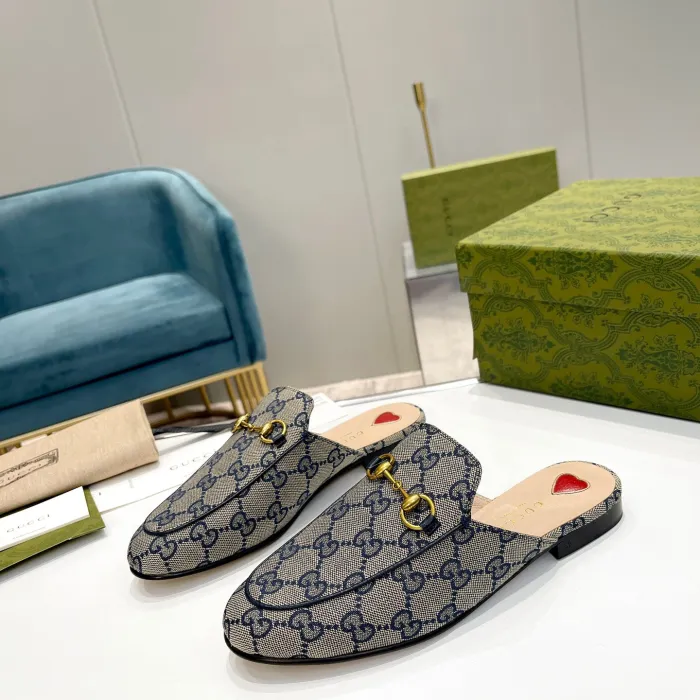 Gucci Princetown GG Slippers Size 35-41 6-Color