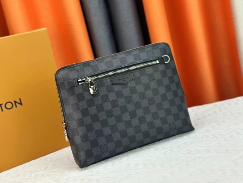 Louis Vuitton New Pouch Damier Graphite  Clutch Bags Size 21*27*5cm