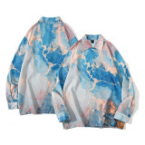 Tie-dye style long-sleeved shirt
