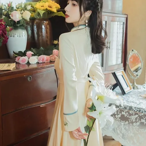 典雅旗袍風連衣裙，兩件1422