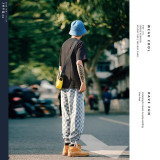 日系格紋牛仔褲，兩件1368
