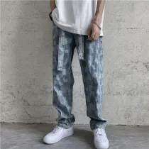 格紋牛仔褲，兩件1368