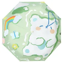 瞌睡熊全自動晴雨兩用傘，黑膠塗層