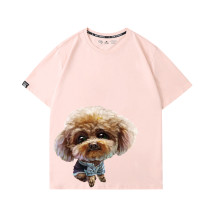 純棉 泰迪熊犬短T，三件1080