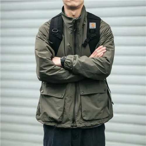 素色多口袋戶外衝鋒衣，兩件1656