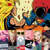 純棉 七龍珠孫悟空VS超人短T 三件1099