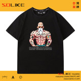 純棉 肌肉刺青龜仙人短T 三件1099