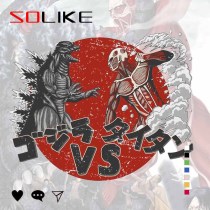 純棉 哥吉拉VS進擊的巨人短T 三件1099