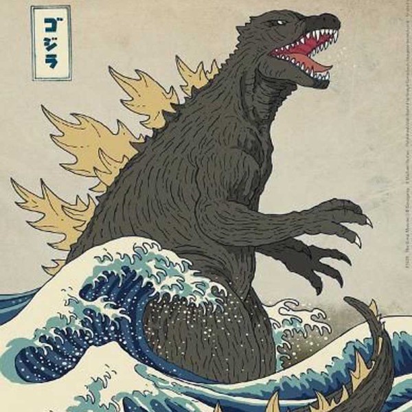 純棉 神奈川哥吉拉短T 三件1099