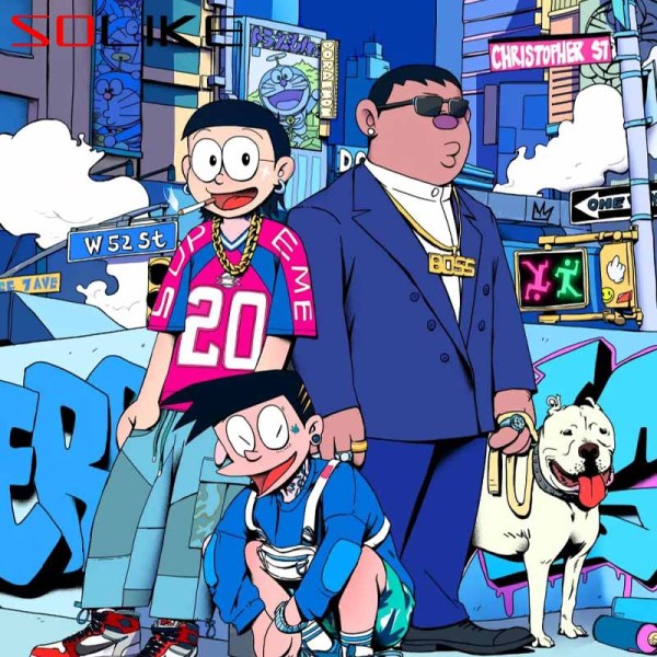 純棉 嘻哈風哆啦A夢短T 三件1099