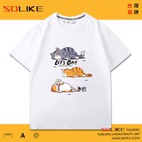 純棉 睡覺懶貓短T 三件1099