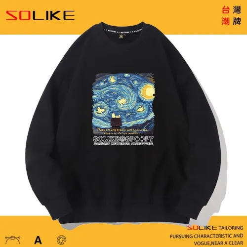純棉 星夜史努比長袖衫，兩件1099